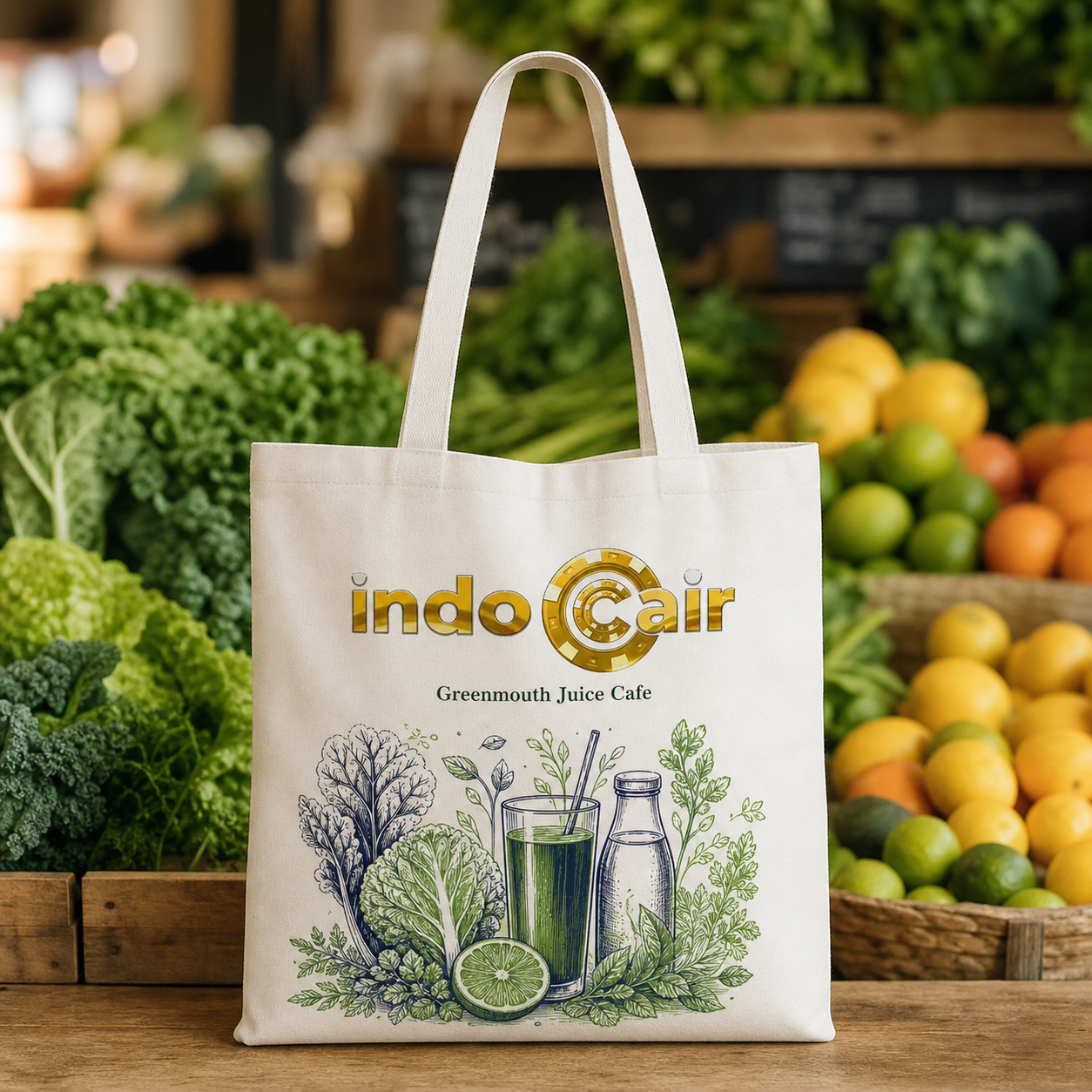 Fresh Blend tote bag Greenmouth dan IndoCair