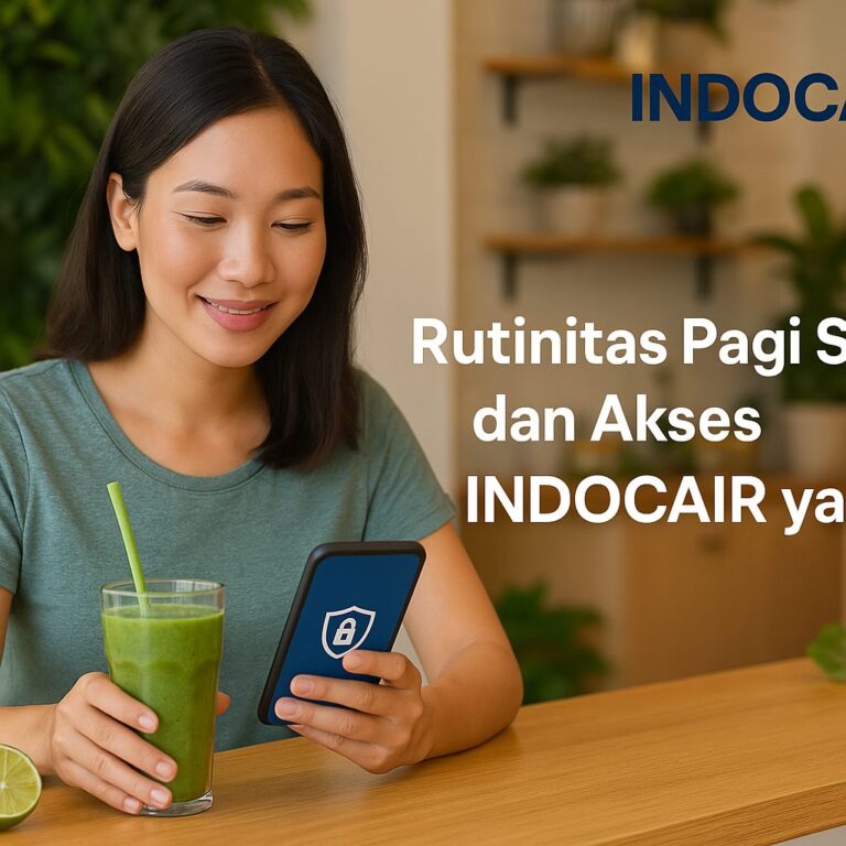 Rutinitas pagi sehat dengan akses INDOCAIR yang aman