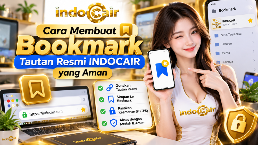 Cara membuat bookmark tautan resmi INDOCAIR yang aman dengan memeriksa URL, memastikan HTTPS, dan menyimpan halaman resmi di browser.
