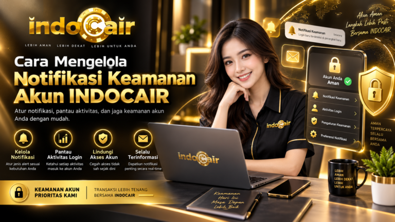 Cara mengelola notifikasi keamanan akun INDOCAIR